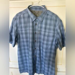 Eddie Bauer SZ XL Blue Casual Button Down Shirt